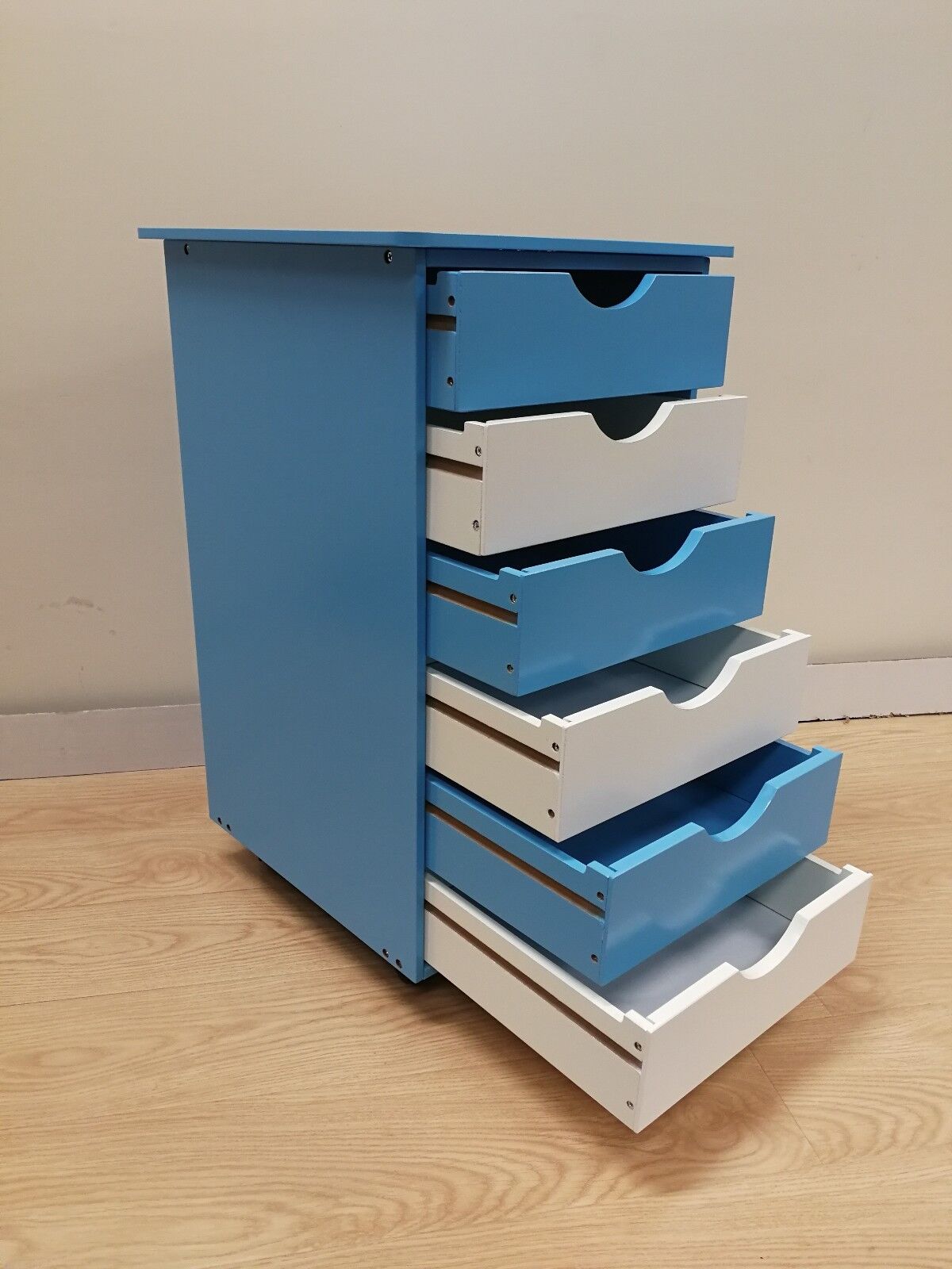 Blue cabinet Kids Storage box Toy box 6 drawers
