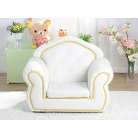 Deluxe FRENCH PROVINCIAL PVC Leather KIDS BOYS Sofa LOUNGE ARM CHAIR White