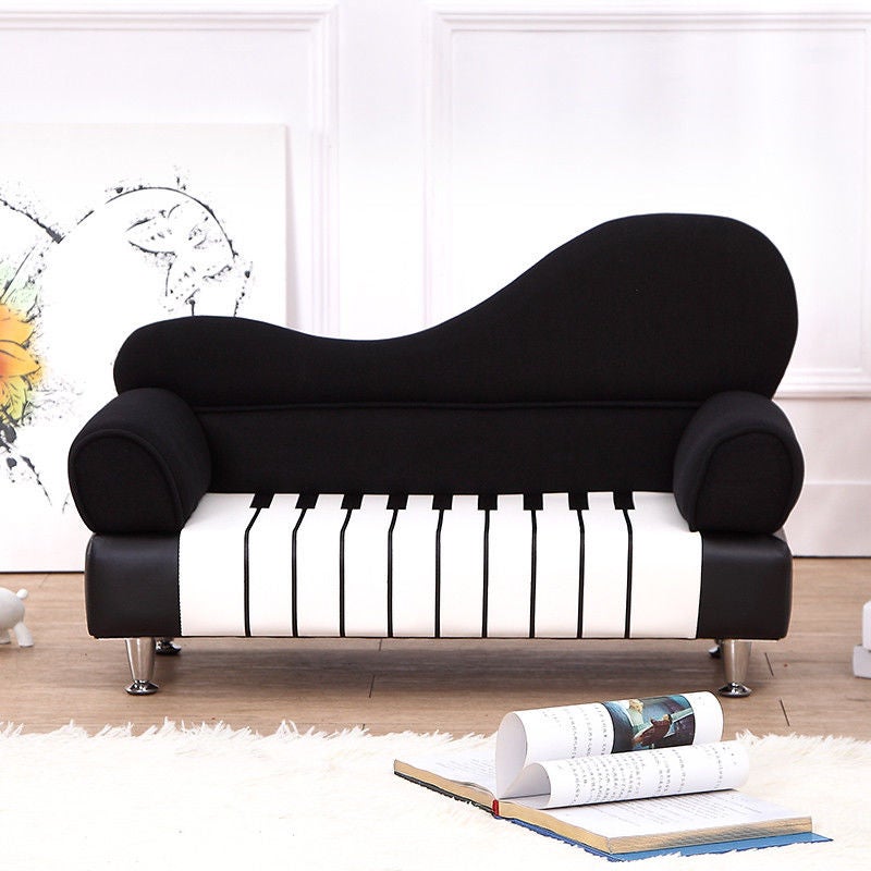 Kids Toddlers Piano Sofa Double Seat