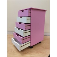Pink cabinet Kids Storage box Toy box 6 drawers