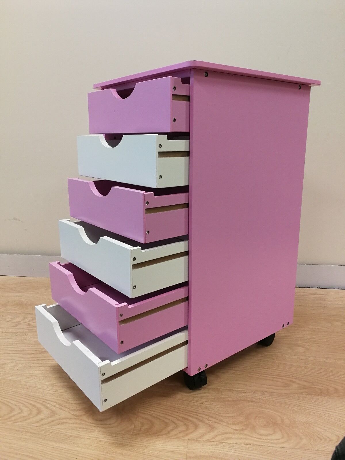 Pink cabinet Kids Storage box Toy box 6 drawers
