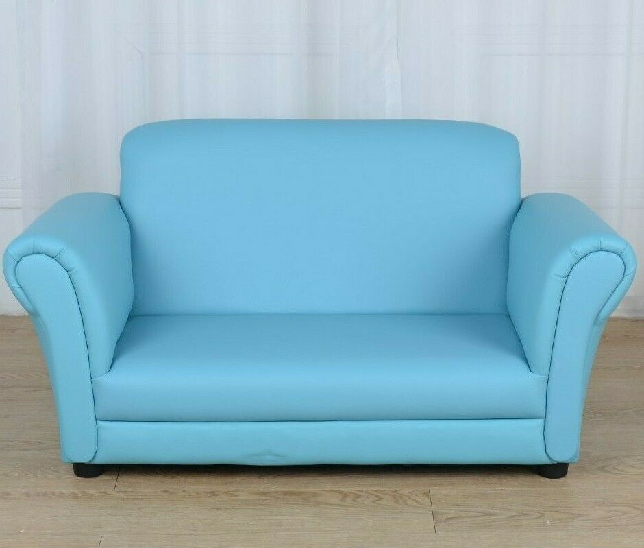 Toddler Sofa Lounge Couch Double Seat Blue