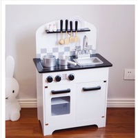 Wooden Kitchen Pretend Play Set Toy Kids cooking ware