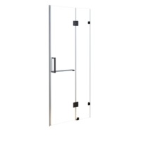 100 x 200cm Wall to Wall Frameless Shower Screen 10mm Glass By Della Francesca