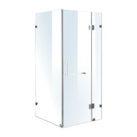 1000 x 800mm Frameless 10mm Glass Shower Screen By Della Francesca