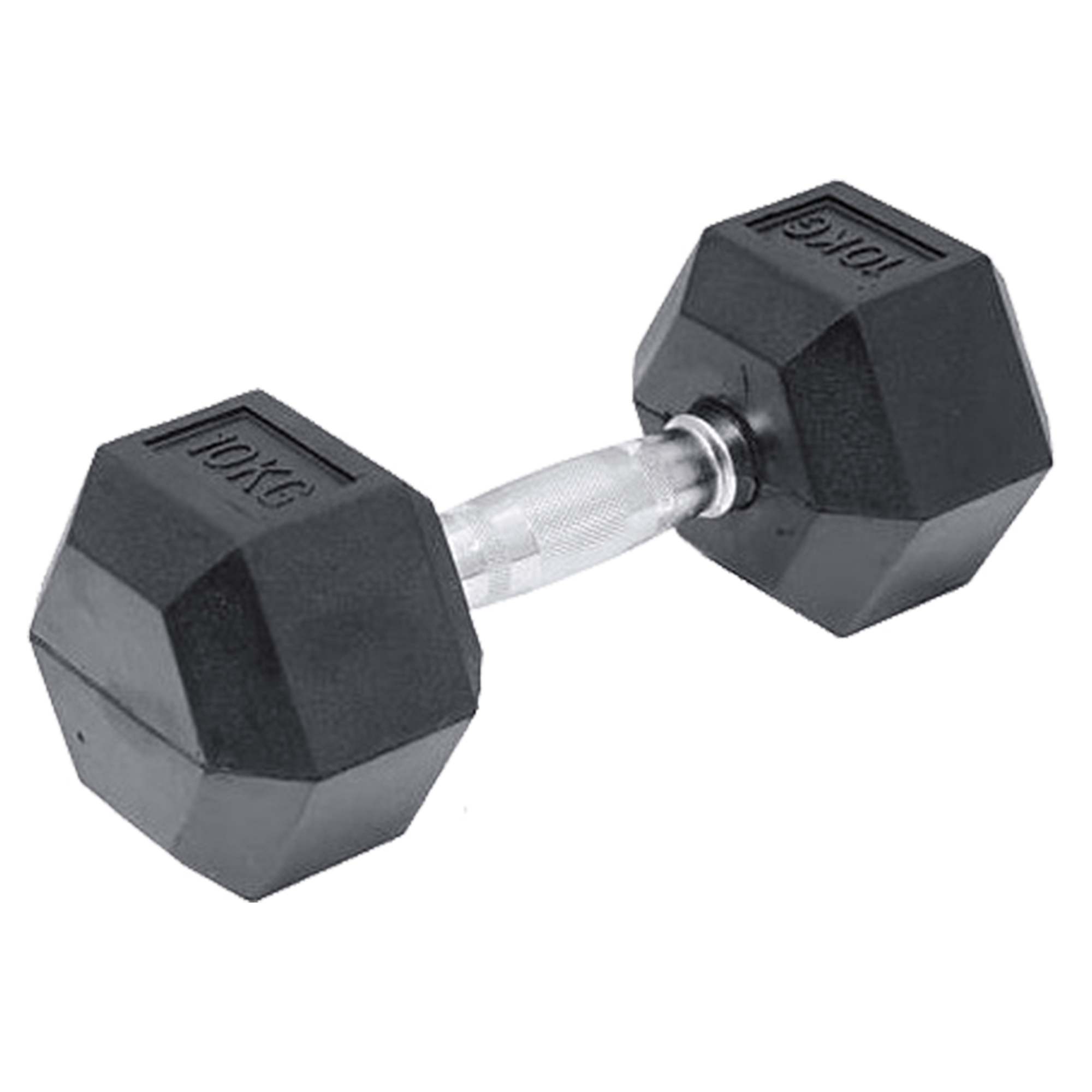 10KG Commercial Rubber Hex Dumbbell Gym Weight 
