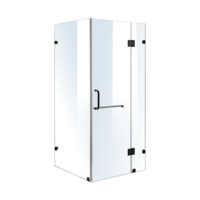 1100 x 900mm Frameless 10mm Glass Shower Screen By Della Francesca