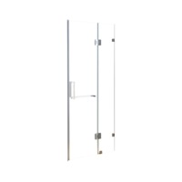 120 x 200cm Wall to Wall Frameless Shower Screen 10mm Glass By Della Francesca