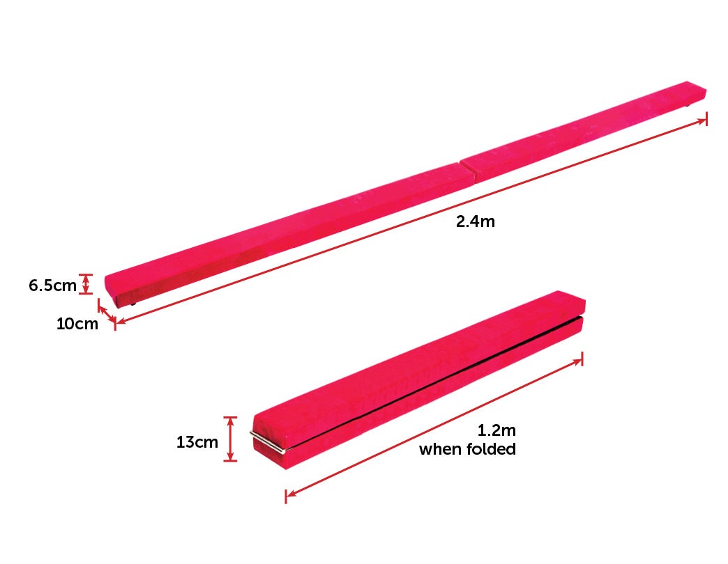 Floor level 8 Ft Balance Beam Portable Suede top for Beam 2.4M STICK IT 