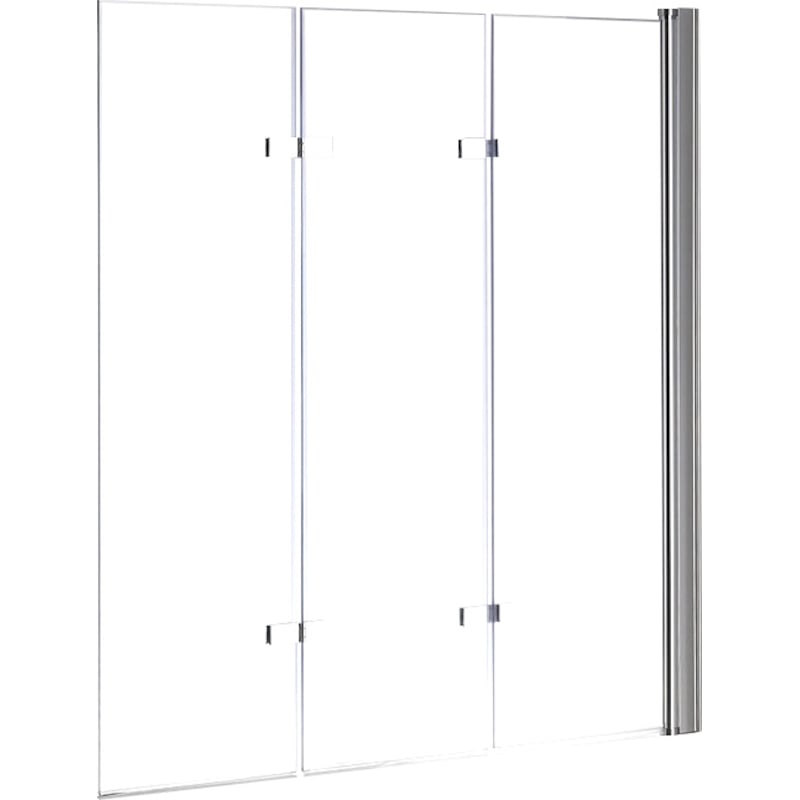 Buy 3 Fold Chrome Folding Bath Shower Screen Door Panel 1300mm X 1400mm