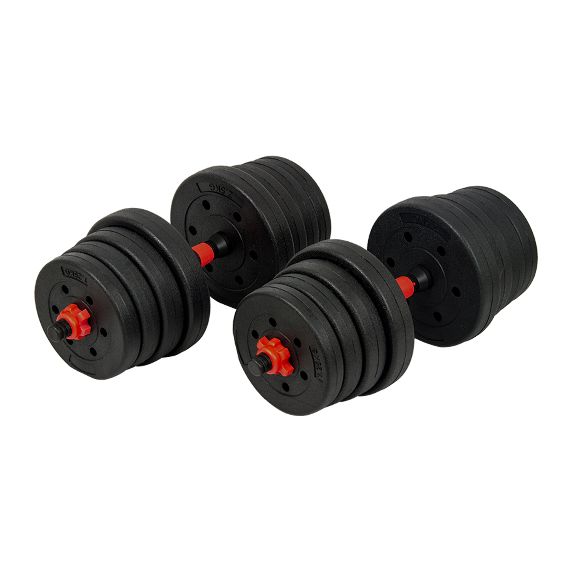 30kg Adjustable Rubber Dumbbell Set Barbell Home GYM Exercise Weights Australia