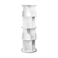 360-degree Rotating 4 Tier Display Shelf Bookcase Organiser
