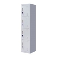 4-Door Vertical Locker for Office Gym Shed School Home Storage