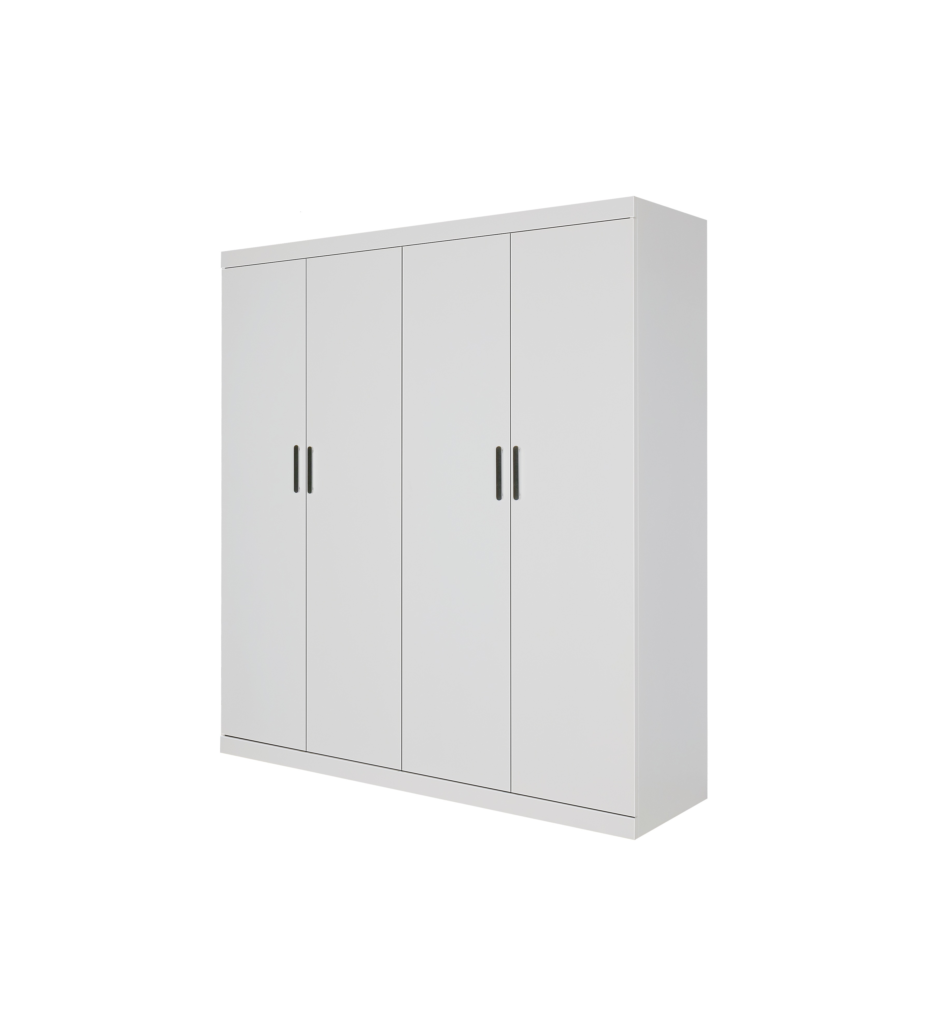 buy-4-door-white-wardrobe-cabinet-hanging-rail-shelves-black