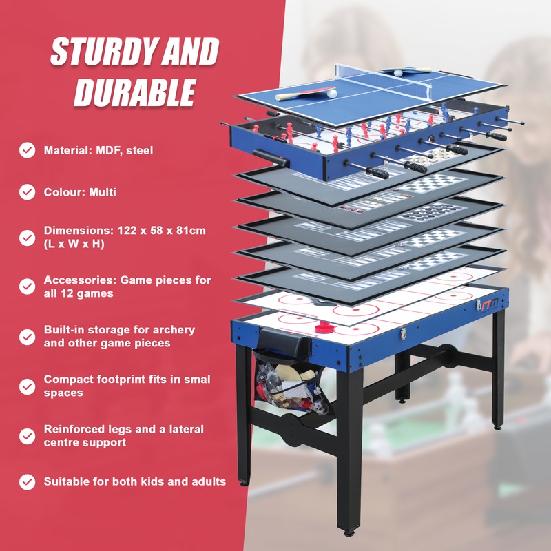 Buy 4FT 12in1 Combo Games Tables Foosball Soccer Basketball Hockey