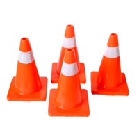 4pcs 45cm Road Traffic Cones Reflective Overlap Parking Emergency Safety Cone