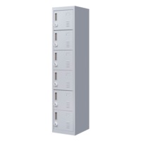 6-Door Locker for Office Gym Shed School Home Storage