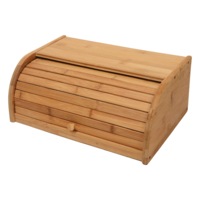 Bamboo Bread Bin Storage Box Kitchen Loaf Pastry Container