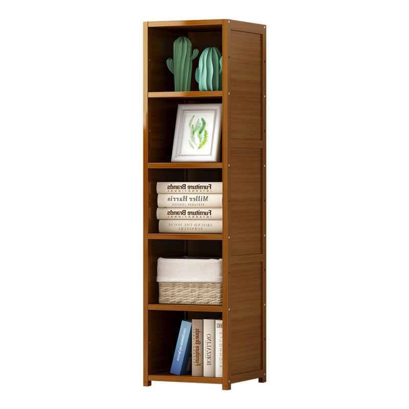 Buy Bamboo Shelf Bookcase Display Storage Rack Stand Livingroom Bedroom
