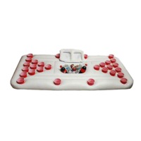 Big PVC Inflatable Beer Pong Raft Floating Pool Party Pong Game Table Lounge Toy