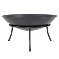 Iron Fire Bowl Traditional Log Fire Pit Outdoor Heating Camp Site Barbecue