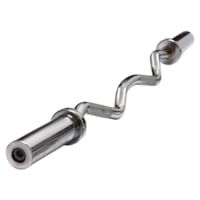 120cm Chrome Olympic EZ Curl Bar – Weightlifting Barbell for Home Gym & Bodybuilding