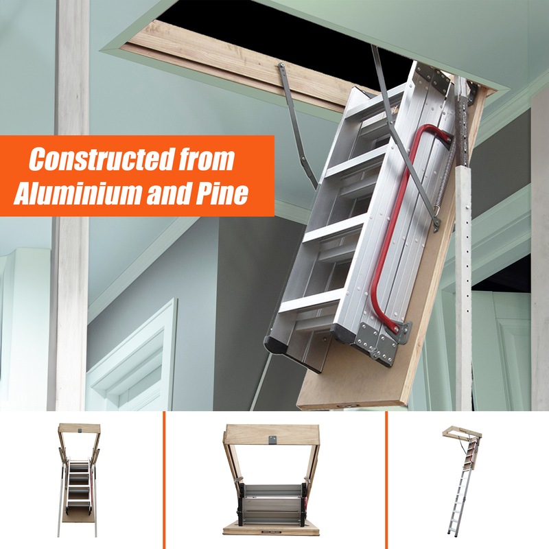 Deluxe Aluminium Attic Loft Ladder 2700mm to 3050mm Buy Ladders