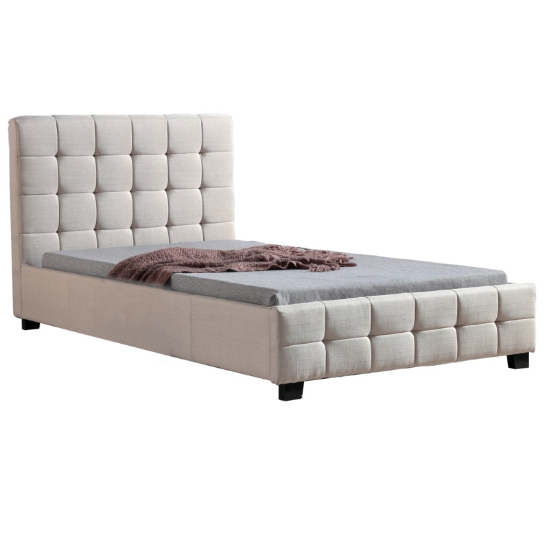 Buy King Single Linen Fabric Deluxe Bed Frame Beige MyDeal