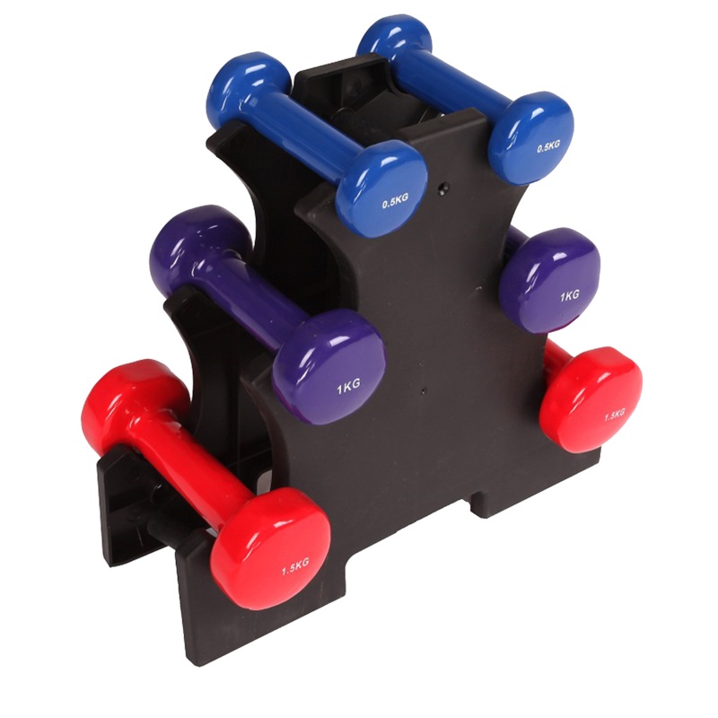 Buy 6Piece Dumbbell Set with Rack MyDeal