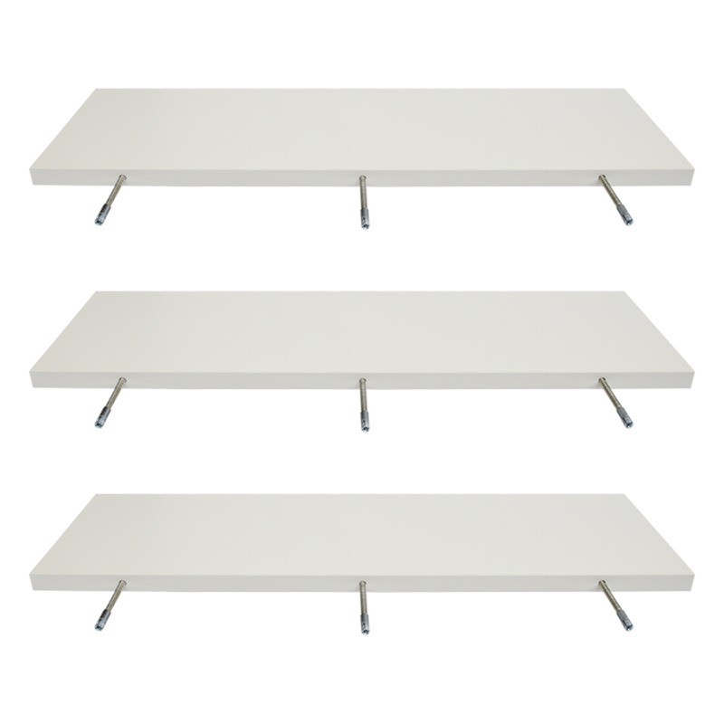 Buy Floating Wall Shelf Wooden Shelves Wall Storage 80cm White Pack