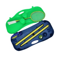 Folding Portable Badminton Combo Set Volleyball Net Outdoor Sports