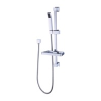 Hand Held Shower Rail Soap Dish Bathroom Set