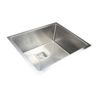 550x455mm Handmade 1.5mm Stainless Steel Undermount / Topmount Kitchen Sink with Square Waste