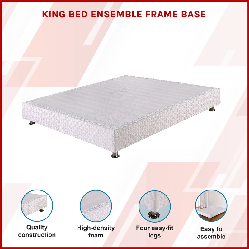 Buy King Bed Ensemble Frame Base MyDeal