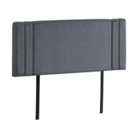 Linen Fabric Double Bed Deluxe Headboard Bedhead - Grey