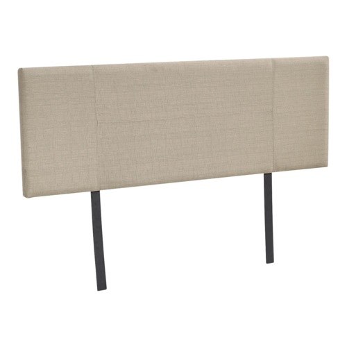 Linen Fabric Double Bed Deluxe Headboard Bedhead Beige MyDeal