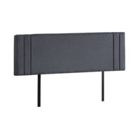 Linen Fabric King Bed Deluxe Headboard Bedhead - Grey
