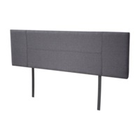 Linen Fabric King Bed Headboard Bedhead - Grey