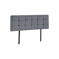 Linen Fabric Queen Bed Deluxe Headboard Bedhead - Grey