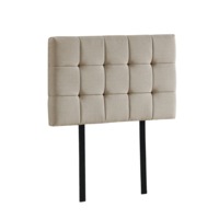 Linen Fabric Single Bed Deluxe Headboard Bedhead - Beige