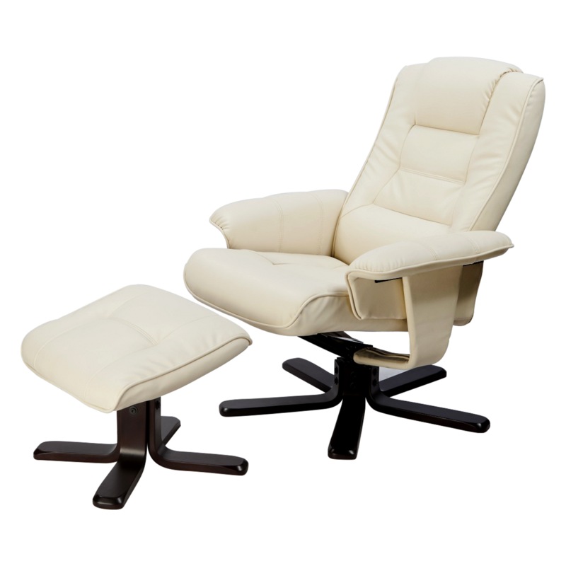 Buy PU Leather Massage Chair Recliner Ottoman Lounge Remote MyDeal