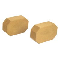 Natural Cork Octagon Yoga Blocks Brick Exercise 2 pcs Set Eco Non-Slip