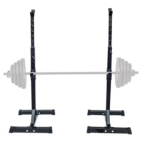 Pair of Adjustable Squat Rack Sturdy Steel Barbell Bench Press Stands GYM/HOME