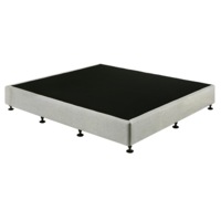 Palermo King Ensemble Bed Base Platinum Light Grey Linen Fabric