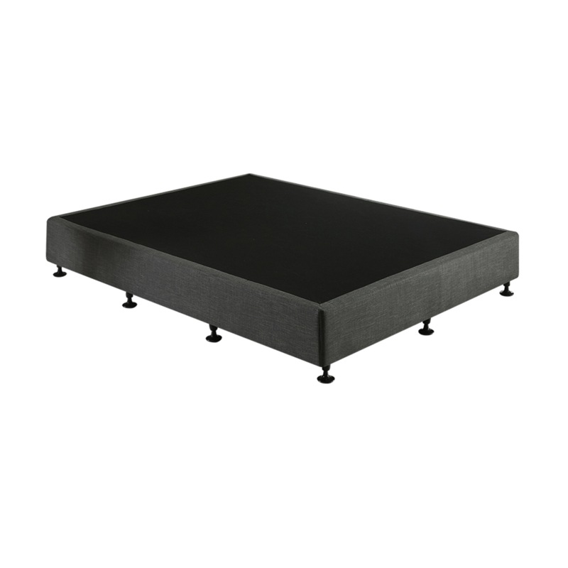 Palermo King Single Ensemble Bed Base Platinum Graphite Linen Fabric