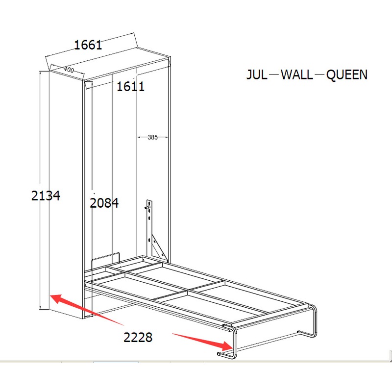 Palermo Queen Size Wall Bed MyDeal