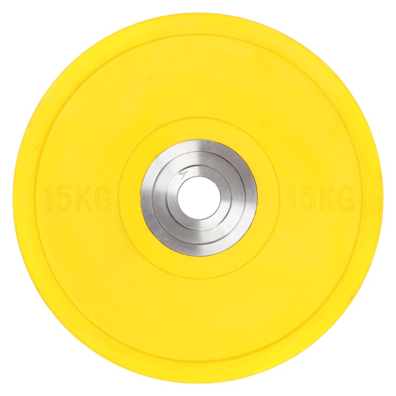 15KG PRO Olympic Rubber Bumper Weight Plate Fitness World Wide