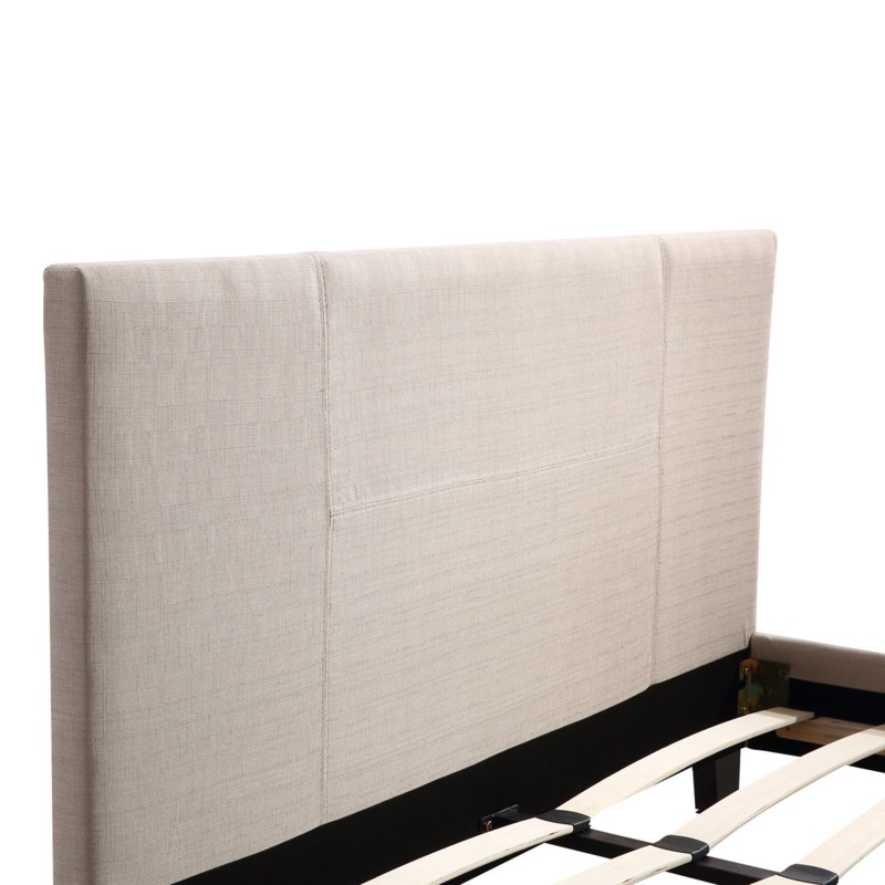 Buy Queen Linen Fabric Bed Frame Beige MyDeal