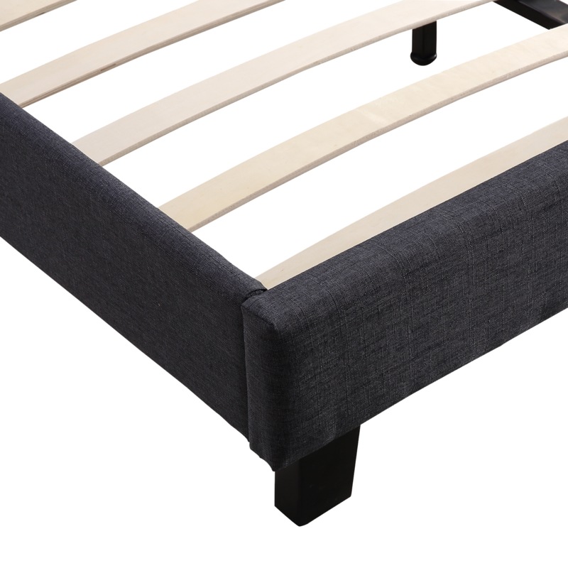 Buy Queen Linen Fabric Bed Frame Grey MyDeal