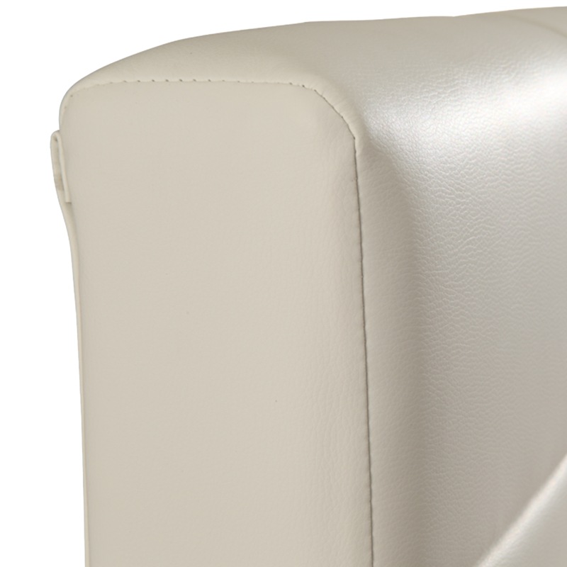 Buy Queen PU Leather Deluxe Bed Frame White MyDeal